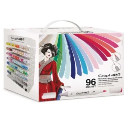 Graph'It Brush & Extra fine, set completo di 96 marker + display
