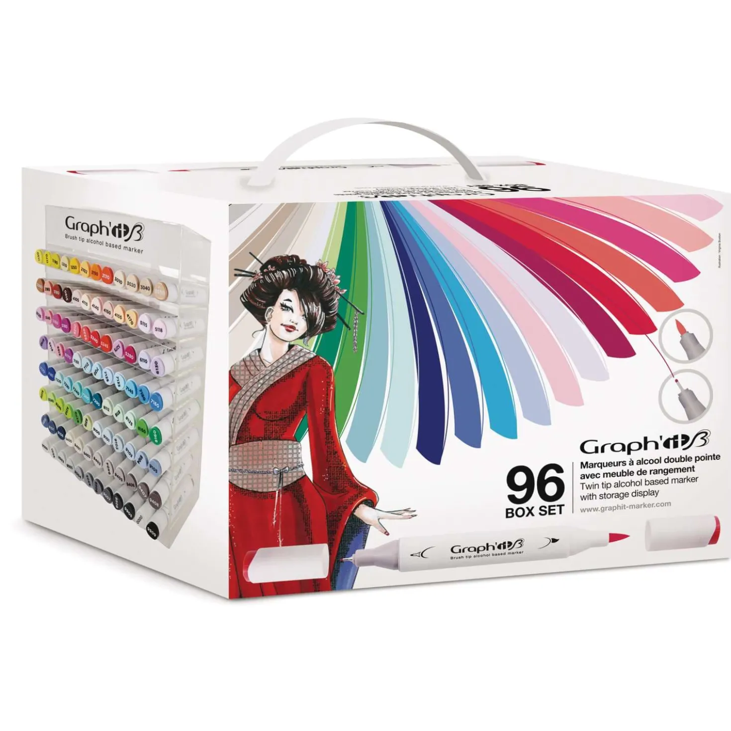 Graph'It Brush & Extra fine, set completo di 96 marker + display