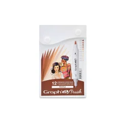Graph'IT - Brush & Extra fine, Set People con 12 marker a doppia punta