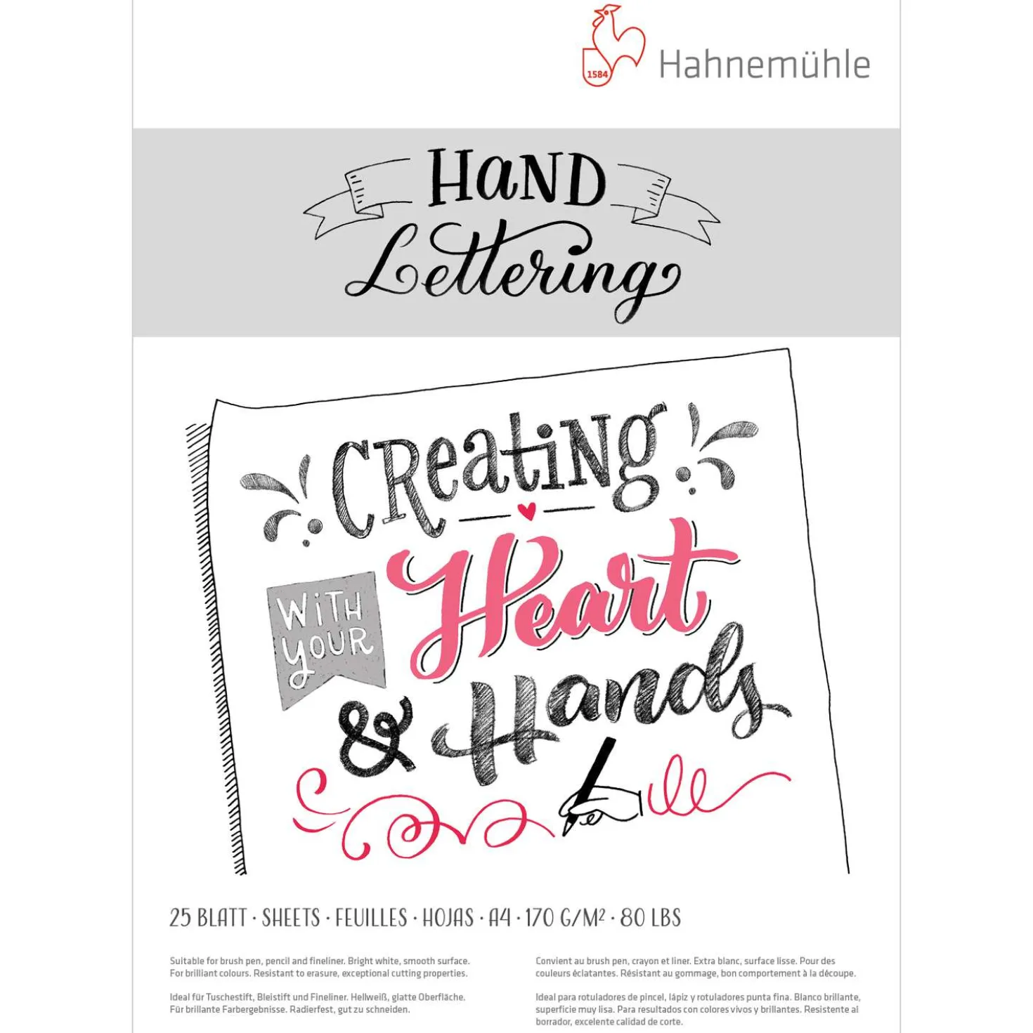 Hahnemühle - Hand Lettering, Blocco per calligrafia