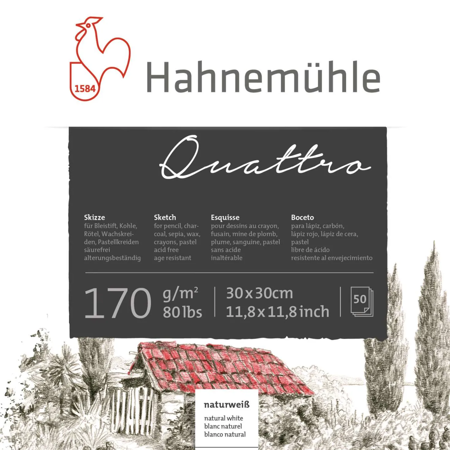 Hahnemühle - Quattro, blocco per schizzi