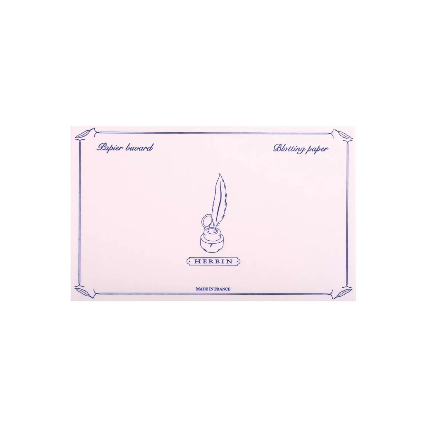 Herbin - Carta assorbente rosa, confez. da 10