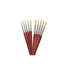 I Love Art - Chungking, Set di pennelli per pittura ad olio, tondi 5+5