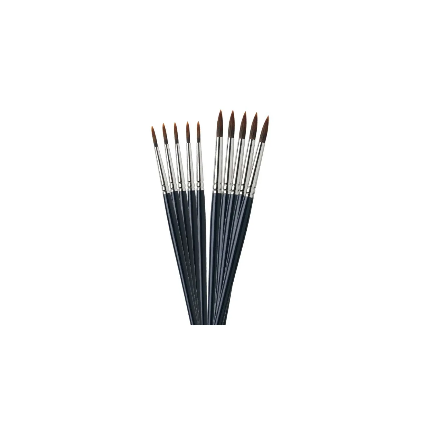 I Love Art - Set di pennelli per acquerello, tondi 5+5