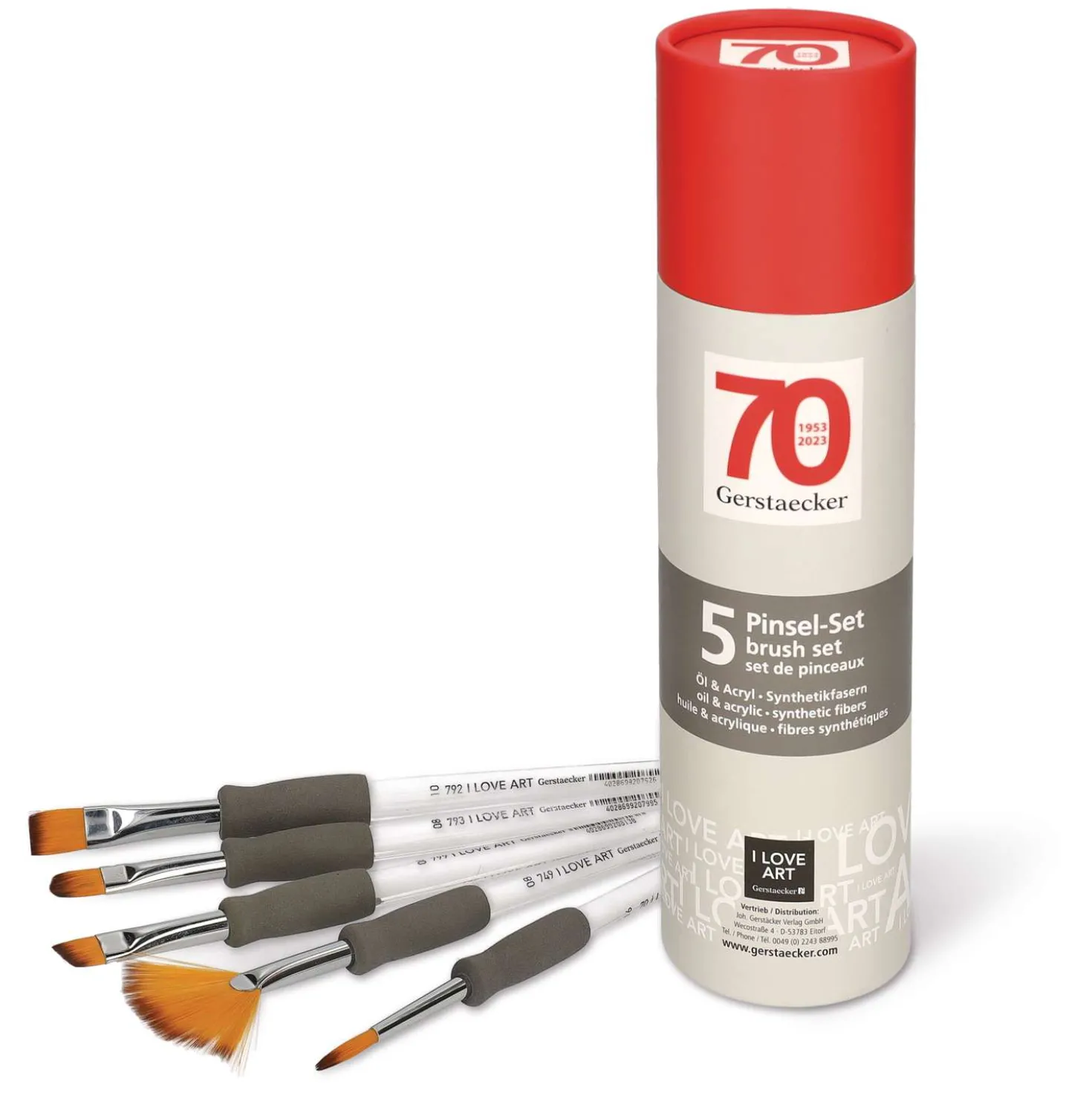 I Love Art - Set pennelli sintetici 70 anni Gerstaecker