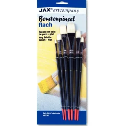 Jax Artcompany - Set di pennelli piatti in pelo di maiale