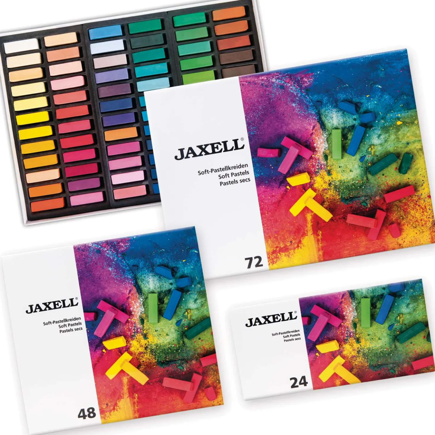 Jaxell - Set di mezzi pastelli morbidi