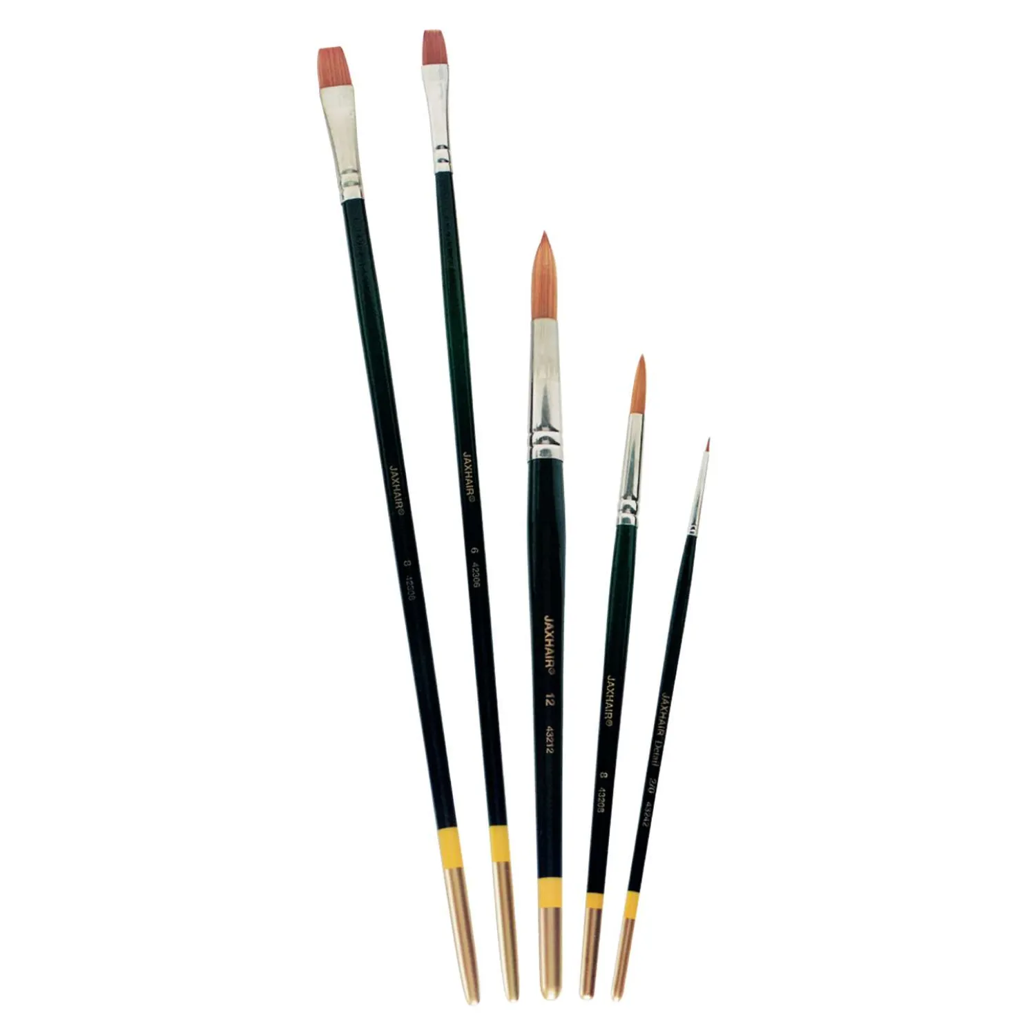 Jax-Hair - Set da 5 pennelli per acquerello in fibre sintetiche
