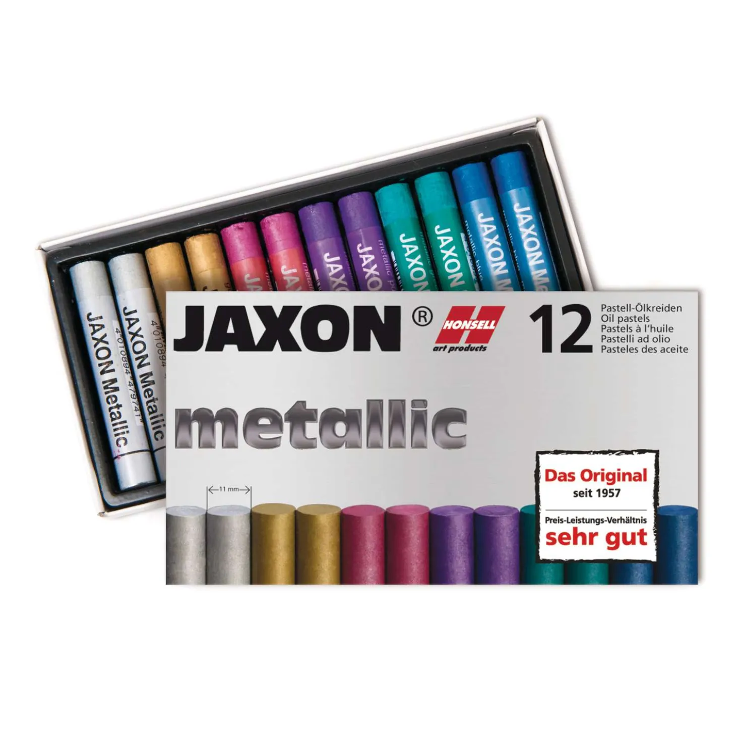 Jaxon - Metallic, Pastelli ad olio in scatola di cartone