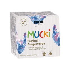 Kreul - Mucki, Set da 4 colori a dita scintillanti