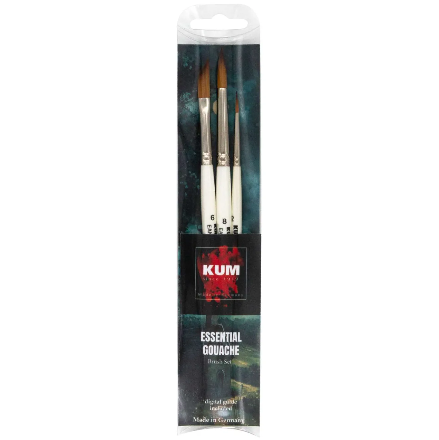 Kum - Memory Point, Essential Gouache, Set di 3 pennelli