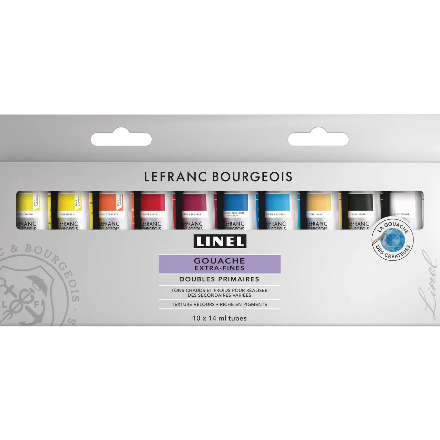 Lefranc & Bourgeois - Set di gouache extra fini Linel, colori primari