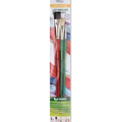 Léonard - Acryltec & Acrylsoies, Set di pennelli vegani per olio e acrilico