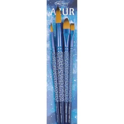 Léonard - Azur, Serie 400-3, Set di 4 pennelli vegani