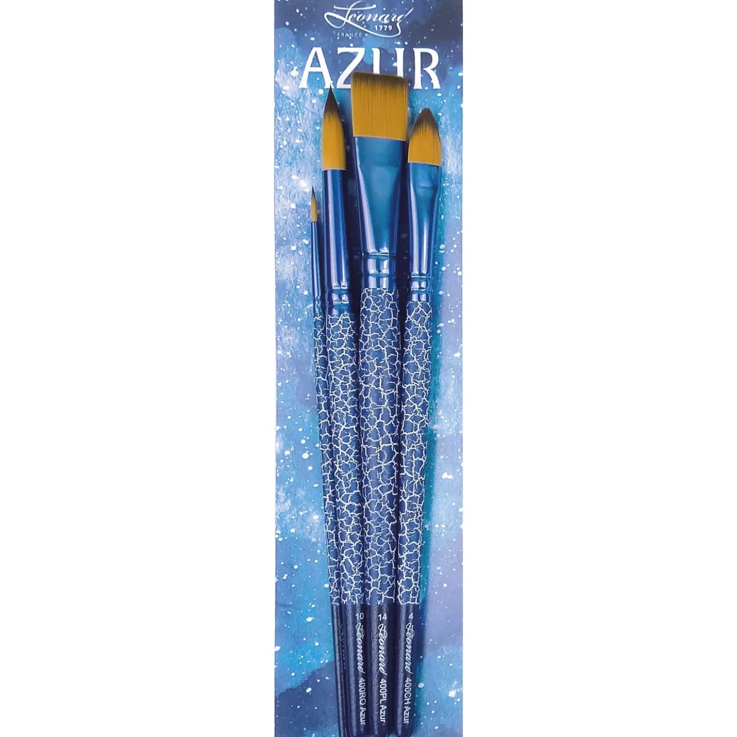 Léonard - Azur, Serie 400-2, Set di pennelli vegani