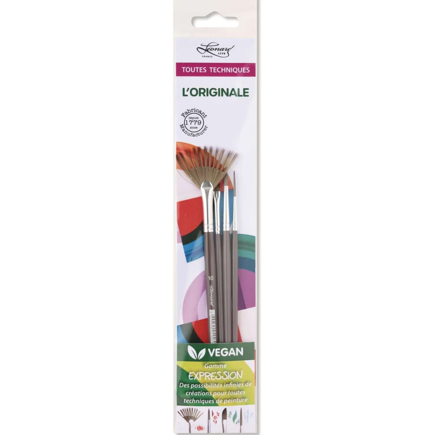 Léonard - Expression, Serie 50, Set di pennelli vegani
