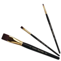 Léonard - Pennello serie 30 PL Black Ruby, fibra sintetica, piatto