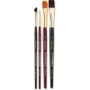 Léonard - Ruby & Black Ruby, Set di 4 pennelli universali vegani