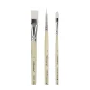 Léonard - Serie 1500. Nature, Set di 3 pennelli per olio e acrilico in fibra di canna da zucchero