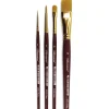 Léonard - Serie 20, Set di 4 pennelli sintetici per acrilico