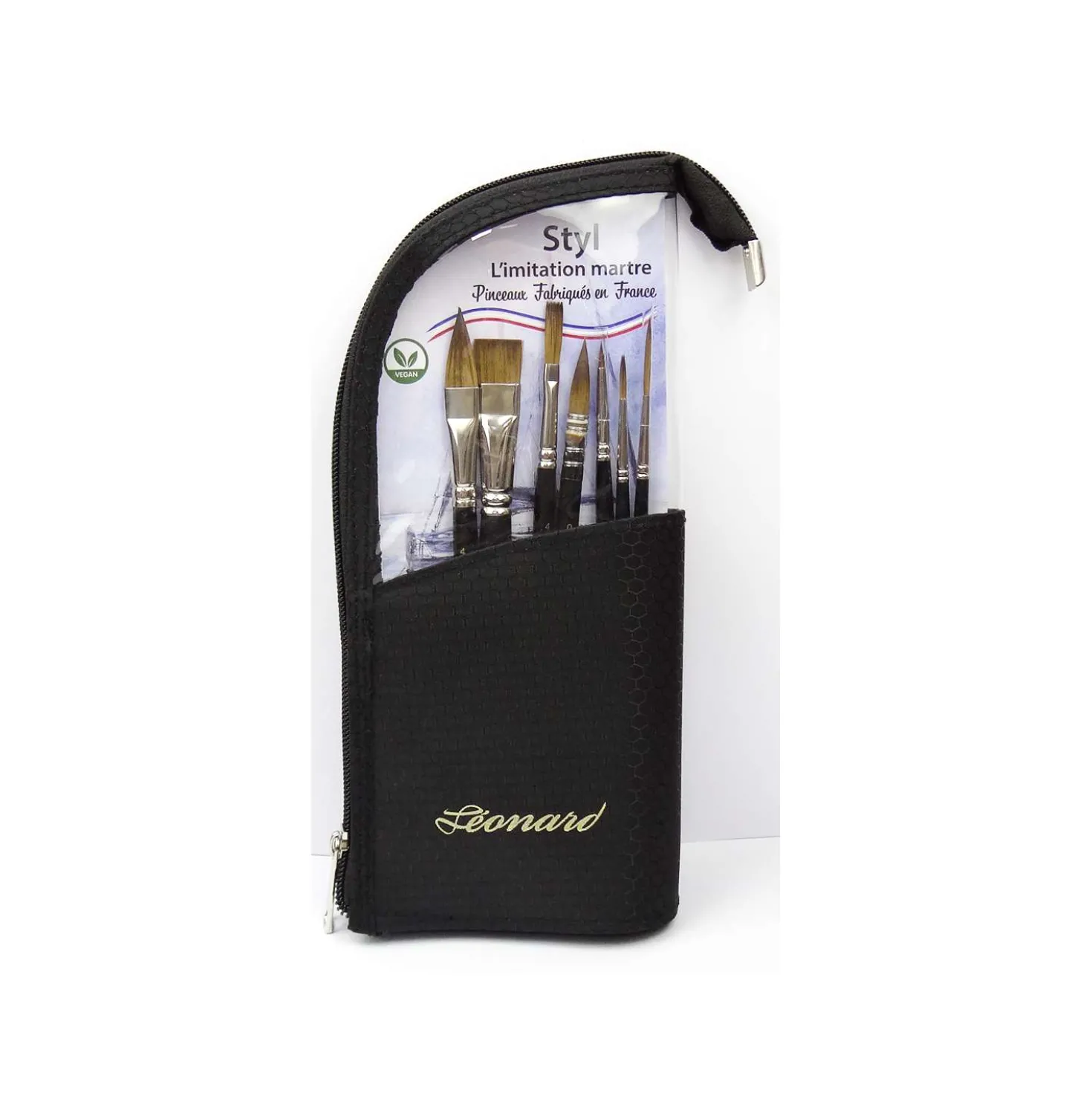 Léonard - Set Styl con pennelli per acquerello, imitazione pelo di martora