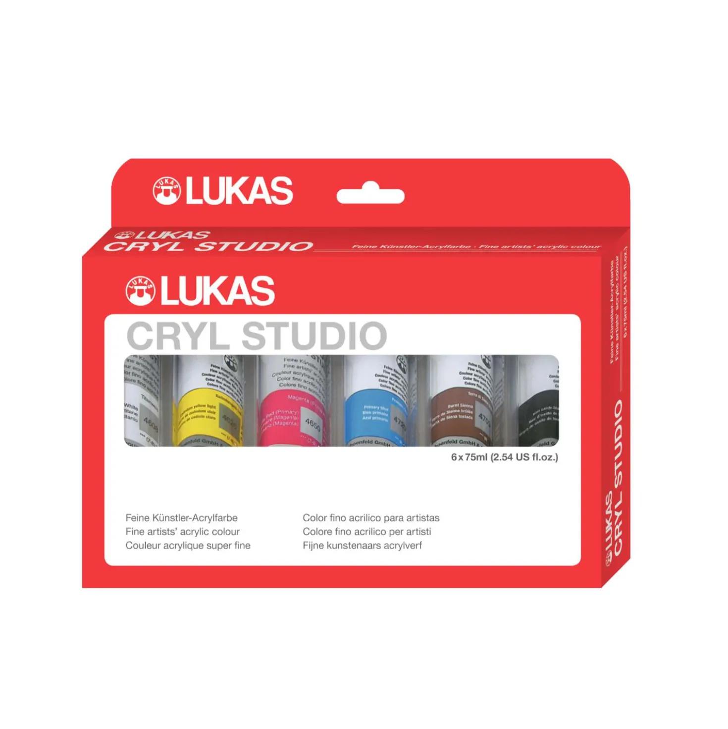 Lukas - Cryl Studio, Set da 6 colori acrilici per principianti