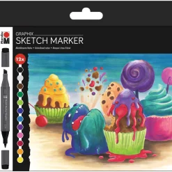 Marabu - Graphix Sketch Marker, Set Sugarholic