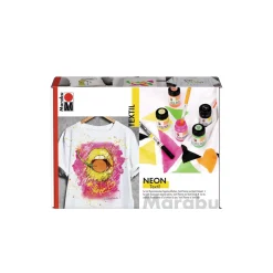 Marabu - Set di pittura neon per tessuti