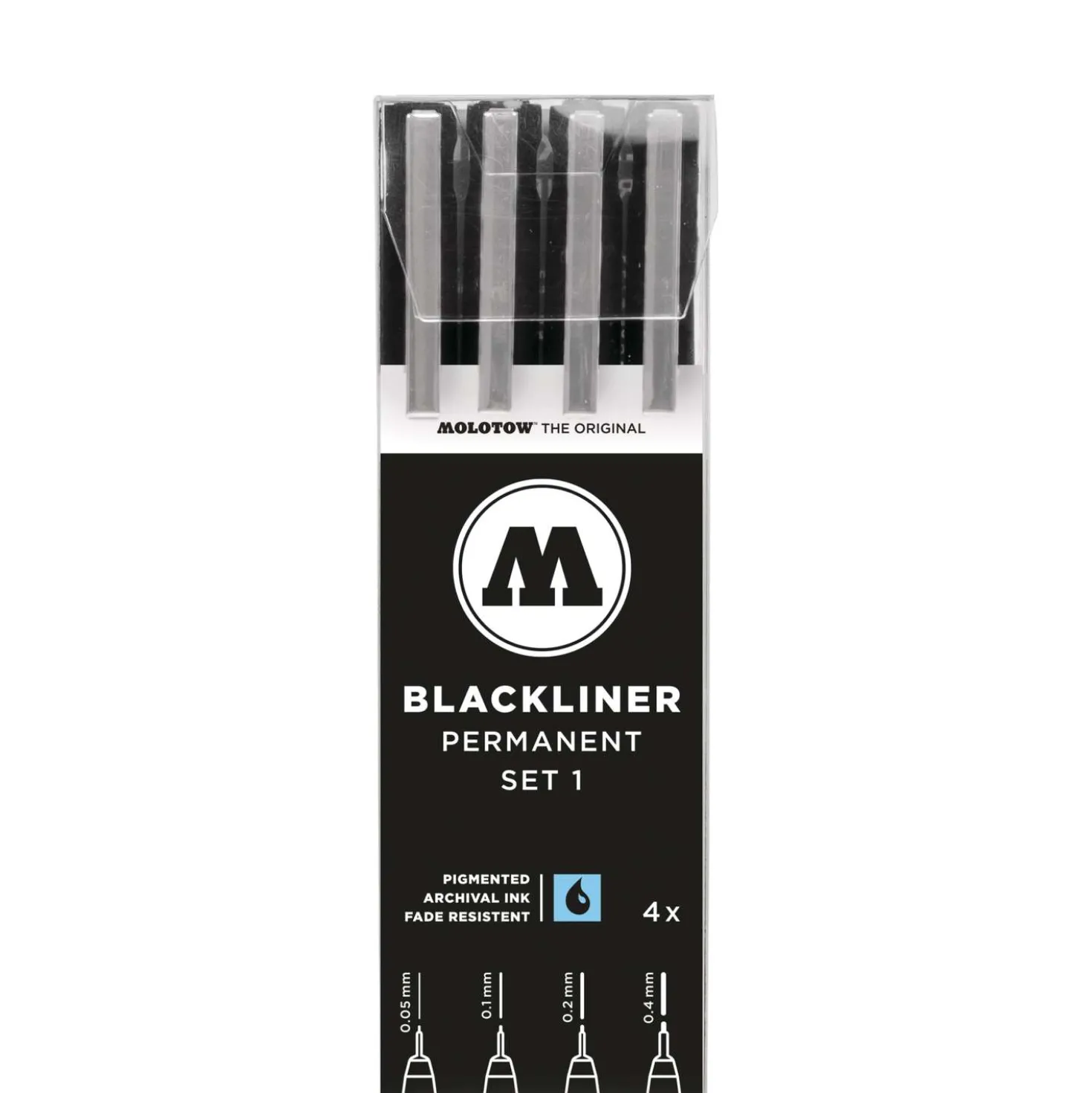 Molotow - Set da 4 Blackliner permanent