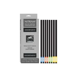 Nitram - Stick di carboncino, set da 8