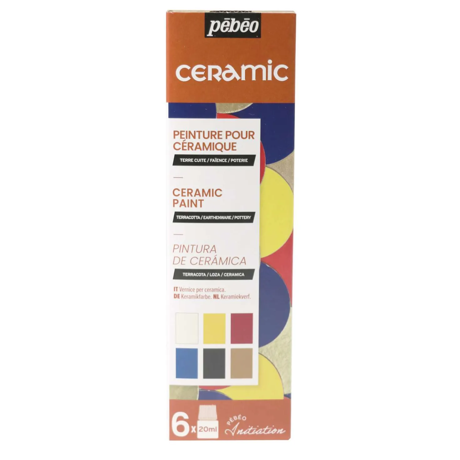 Pébéo - Ceramic, Set da 6 colori per ceramica