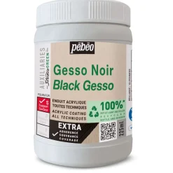 Pébéo - Studio GREEN, Black Gesso, Primer nero