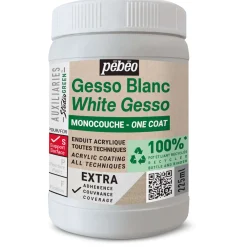 Pébéo - Studio GREEN, White Gesso, Primer bianco extra coprente