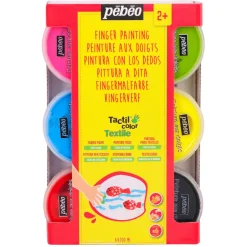 Pébéo - Tactil Color, set di colori a dita per tessuti