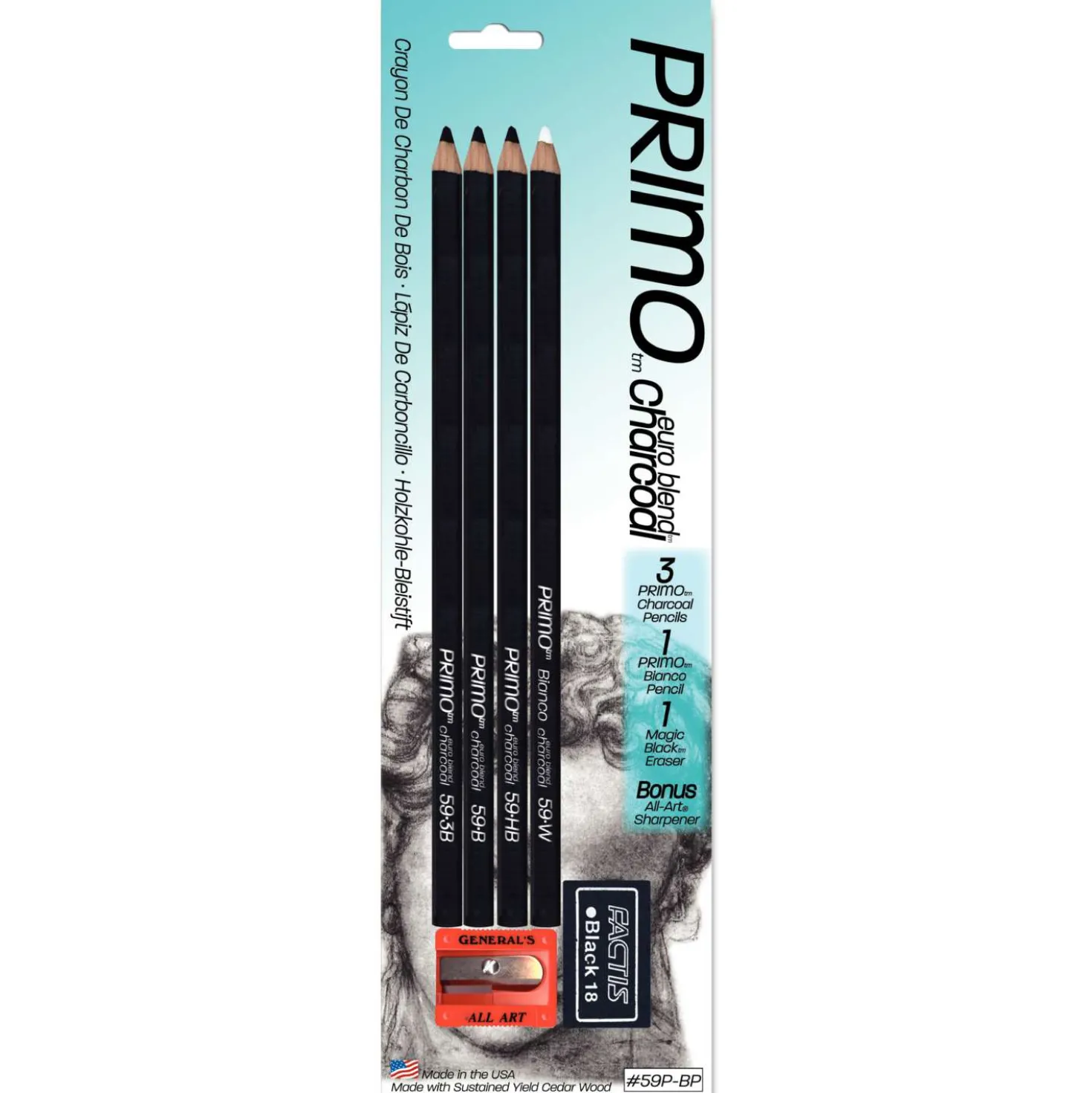 Primo matite carboncino set