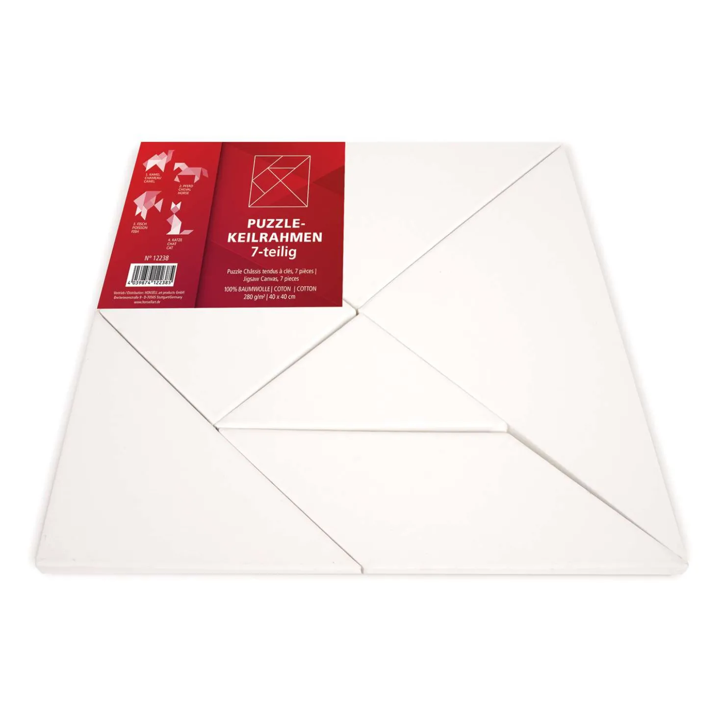 Puzzle di telai Tangram, 7 pezzi
