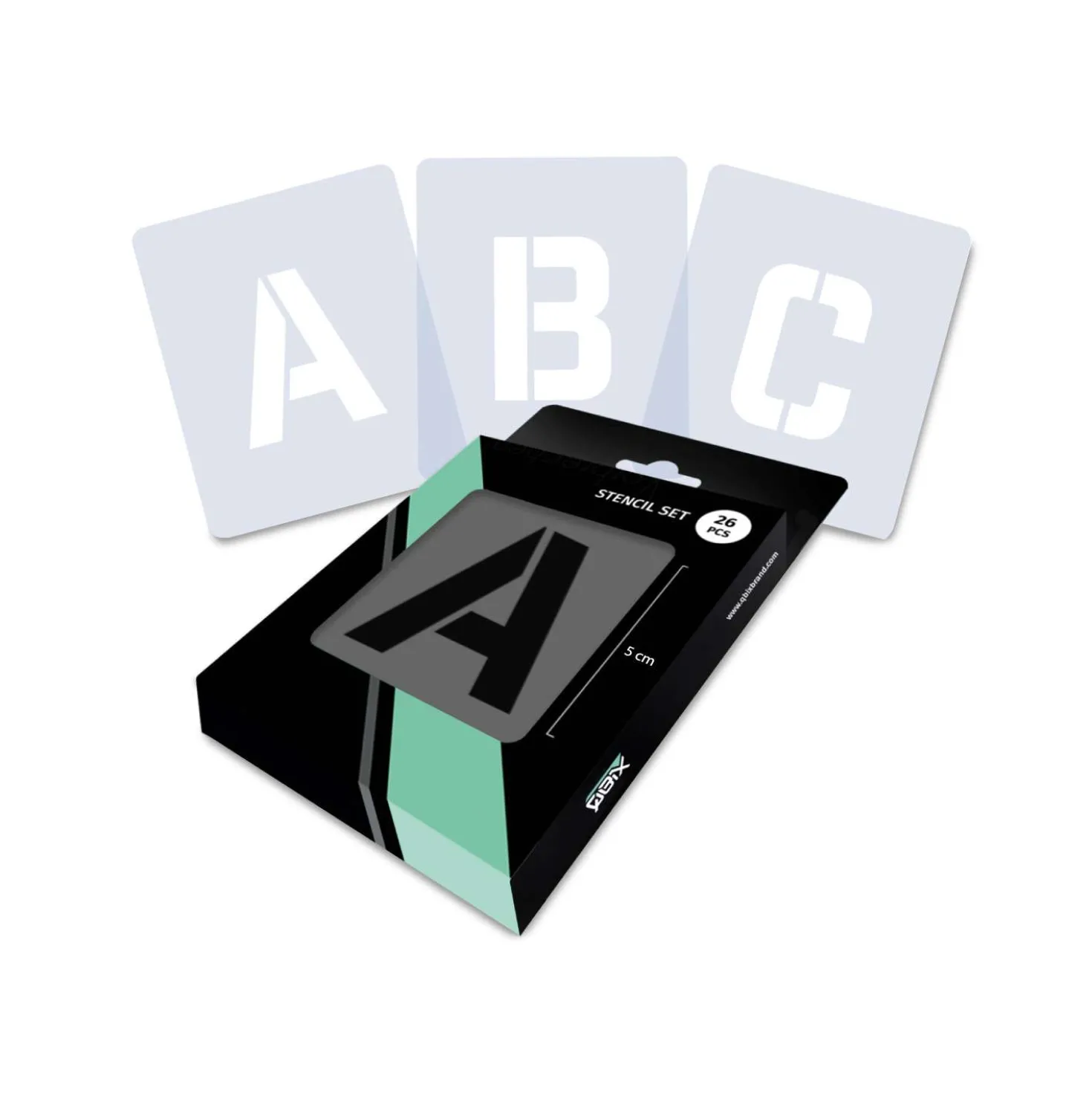 Qbix - Set di stencil con alfabeto
