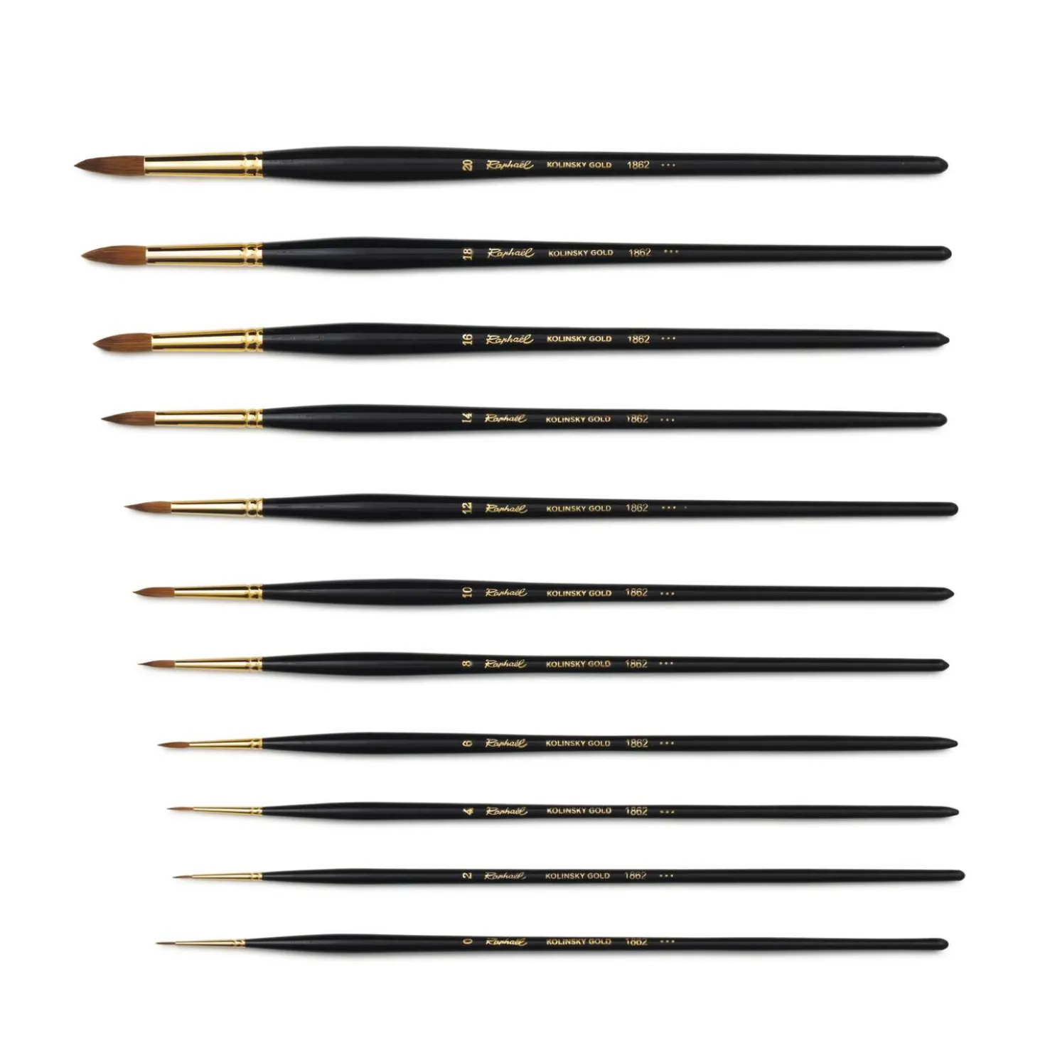 Raphaël - Serie 1862, Kolinsky Gold, Pennello tondo