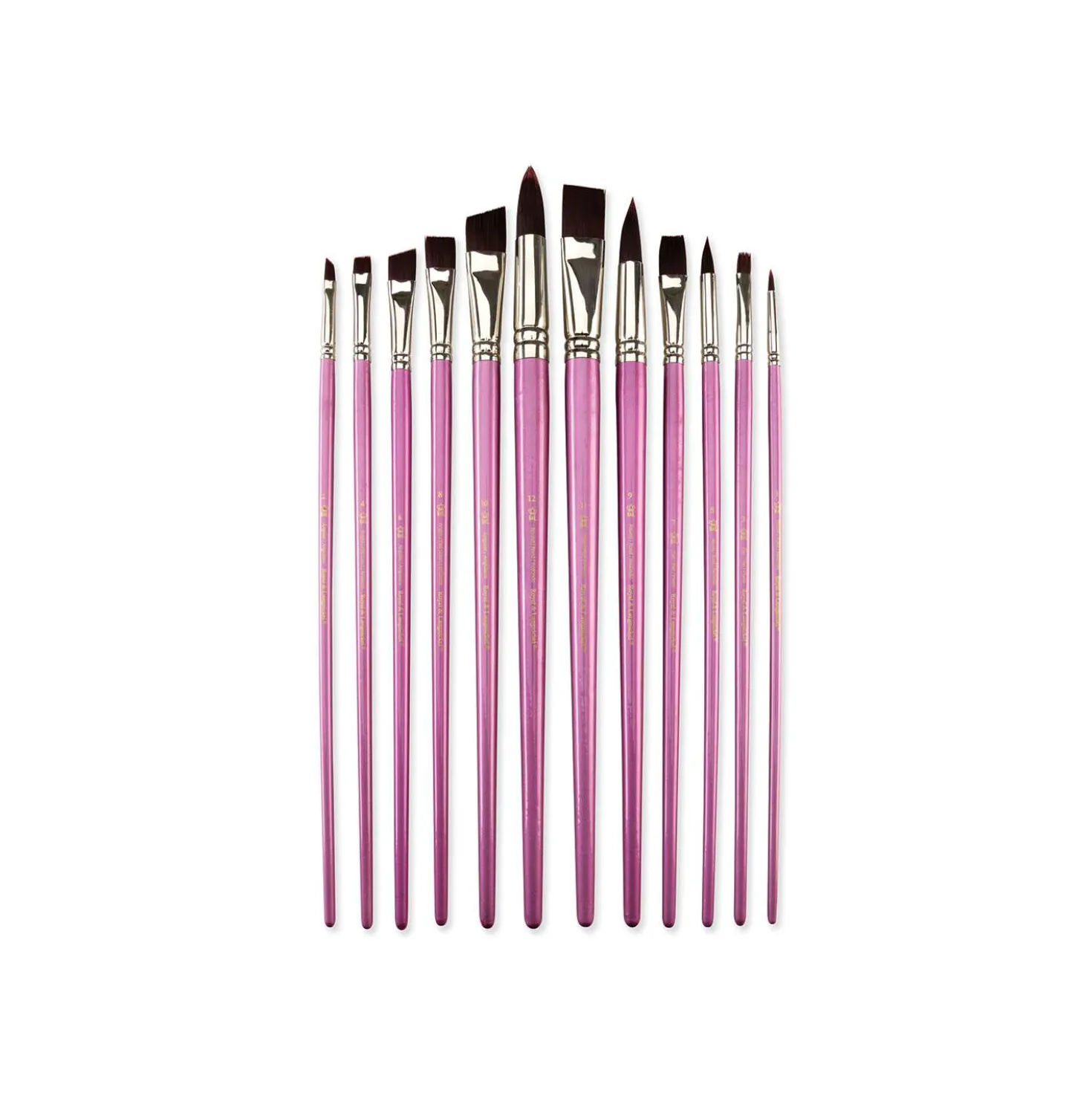 Royal & Langnickel - Burgundy Taklon RSET-9515, Set di 12 pennelli