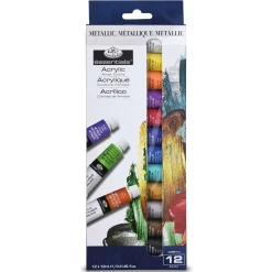 Royal & Langnickel - Essentials, Set di colori acrilici Metallic & Neon