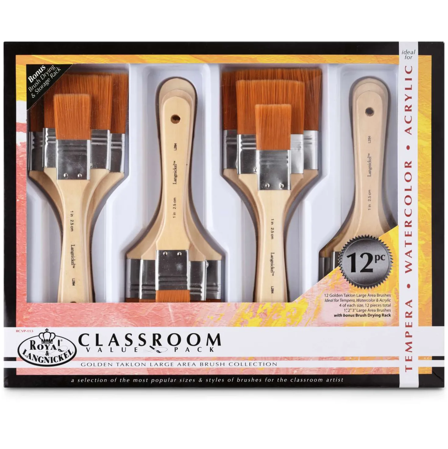 Royal & Langnickel - Set da 12 pennelli Spalter in fibre Taklon