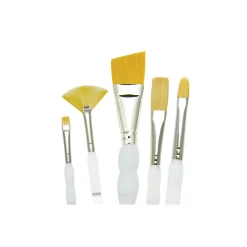 Royal & Langnickel - Set Taklon di pennelli obliqui Soft Grip
