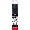 Sakura - Pigma Brush Pen, Set di 3 penne a pennello nere