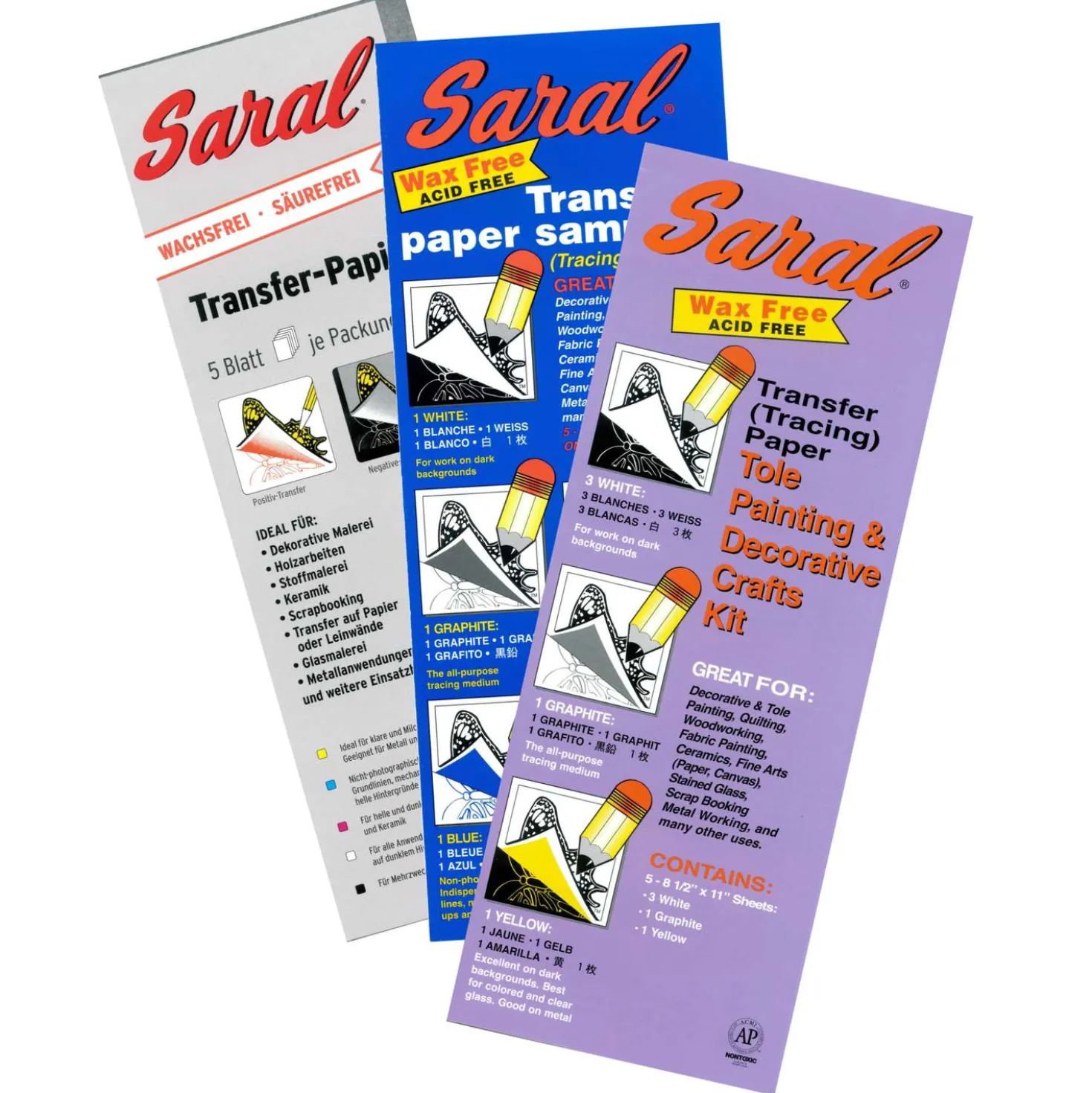 Saral - Assortimento di carta transfer senza cera