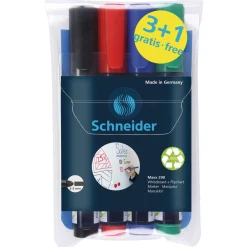 Schneider - Maxx 290, Set da 4 marker per lavagna bianca