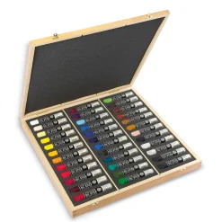 Sennelier - Oil Sticks, Valigetta in legno con 36 colori da 38 ml