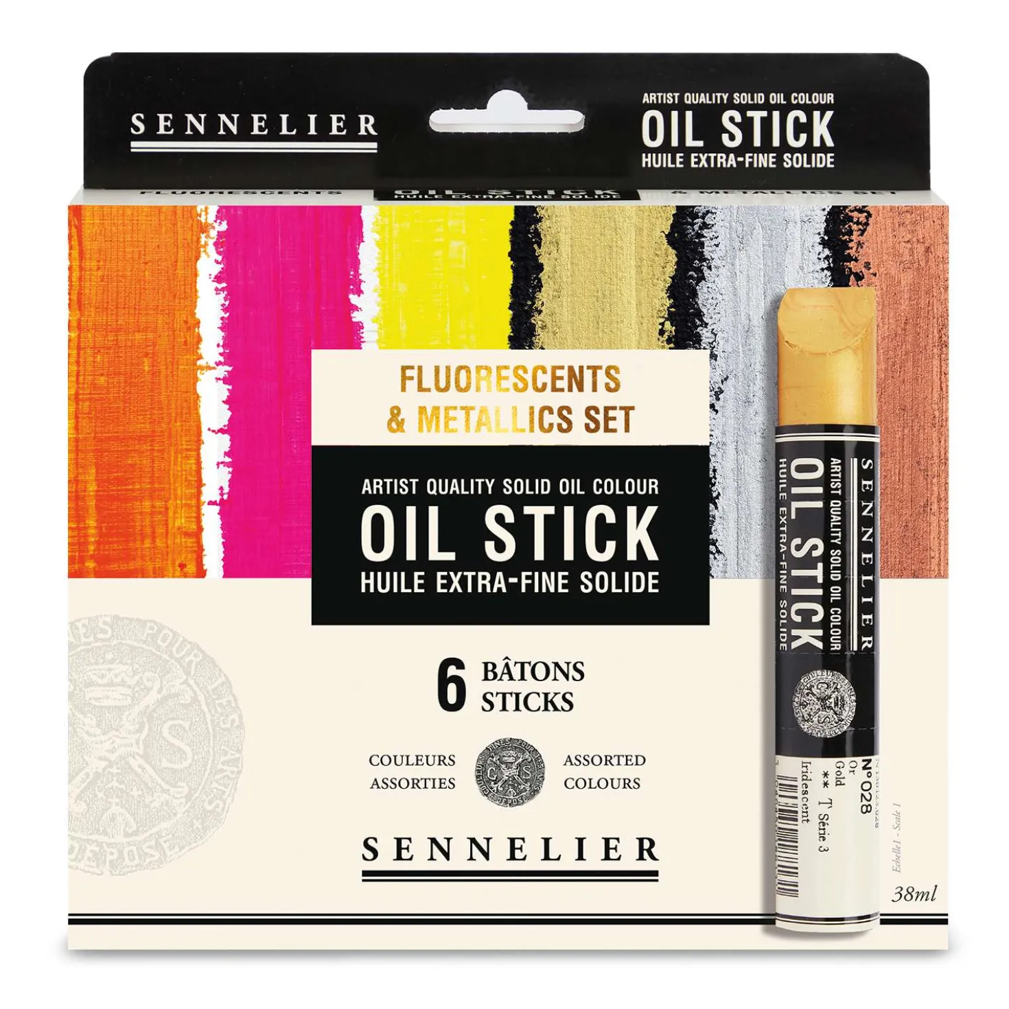 Sennelier - Set di Oil Stick fluo e metallizzati