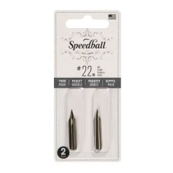 Speedball - Confezione da 2 pennini a punta per calligrafia