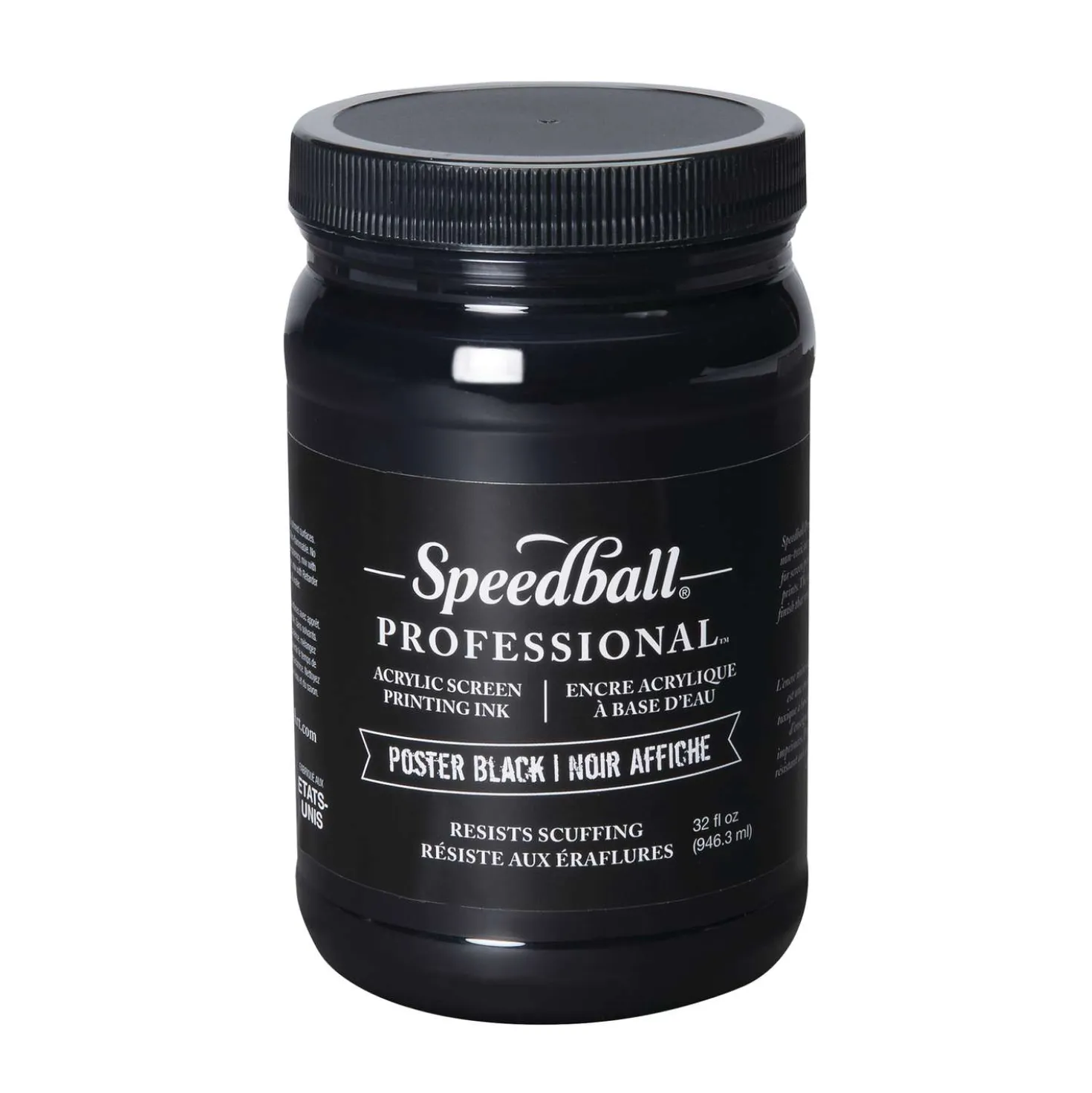 Speedball - Poster Black, Colore acrilico per serigrafia