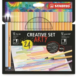 Stabilo - Arty Creative, Set di Pen 68 e Point 88